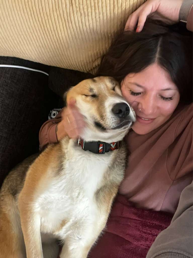 Foto samen in de zetel met Frank